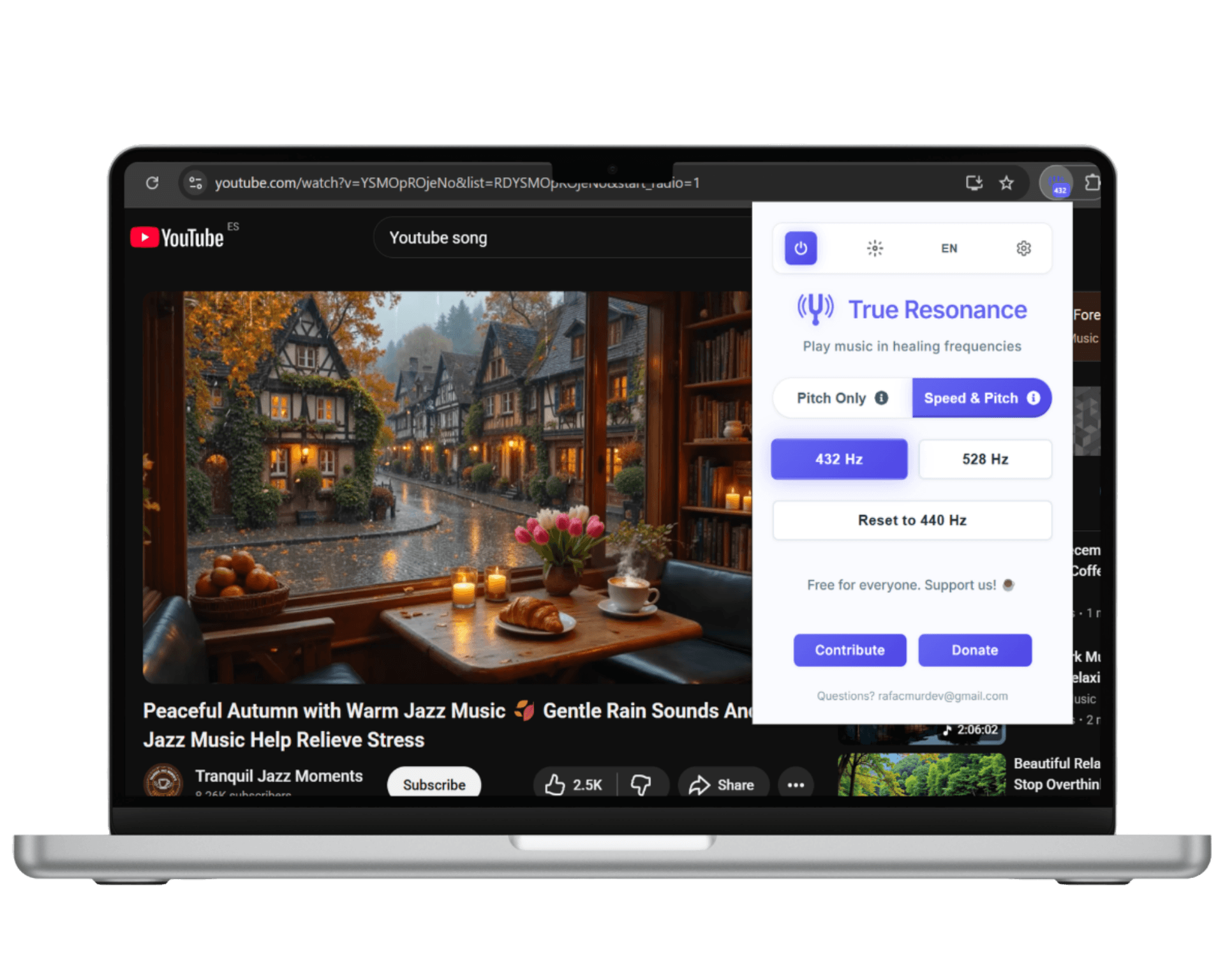 True Resonance running in Chrome